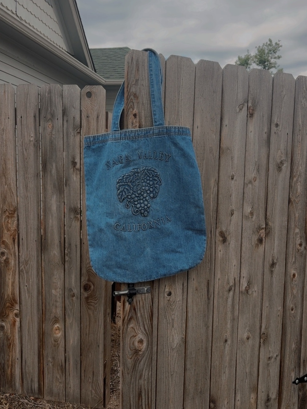 Vintage XL Embossed Tote Bag